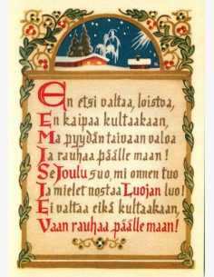 Martta Wendelin -joulukortti