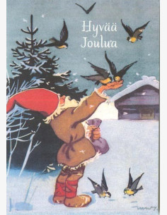 Martta Wendelin -joulukortti