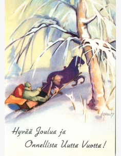 Martta Wendelin -joulukortti