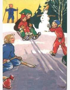 Martta Wendelin -joulukortti