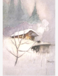 Martta Wendelin -joulukortti