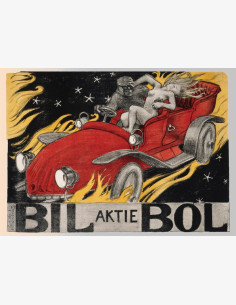 Bil-Bol - autoliikkeen juliste