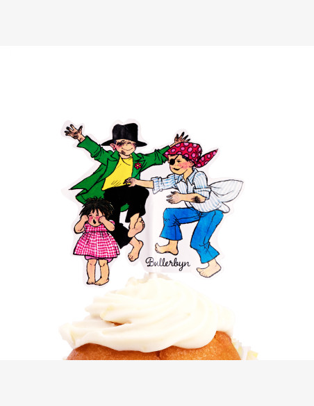 Astrid Lindgren / Melukylän lapset Kakkukoriste 8 kpl Astrid Lindgren / Melukylän lapset Kakkukoriste 8 kpl