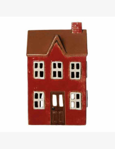 Keraaminen talolyhty, punainen 21 cm