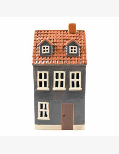 Keraaminen talolyhty, sininen H 24 cm