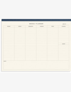 Weekly planner lehtiö