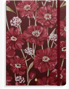 Muistikirja Deluxe A5 Burgundy flower