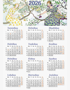 Elsa Beskow -kalenteripostikortti 2026