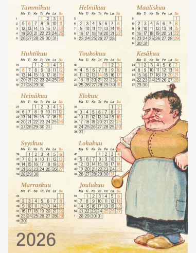 Emäntä -kalenteripostikortti 2026