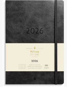 Kalenteri 2026 Business Forma Deluxe musta