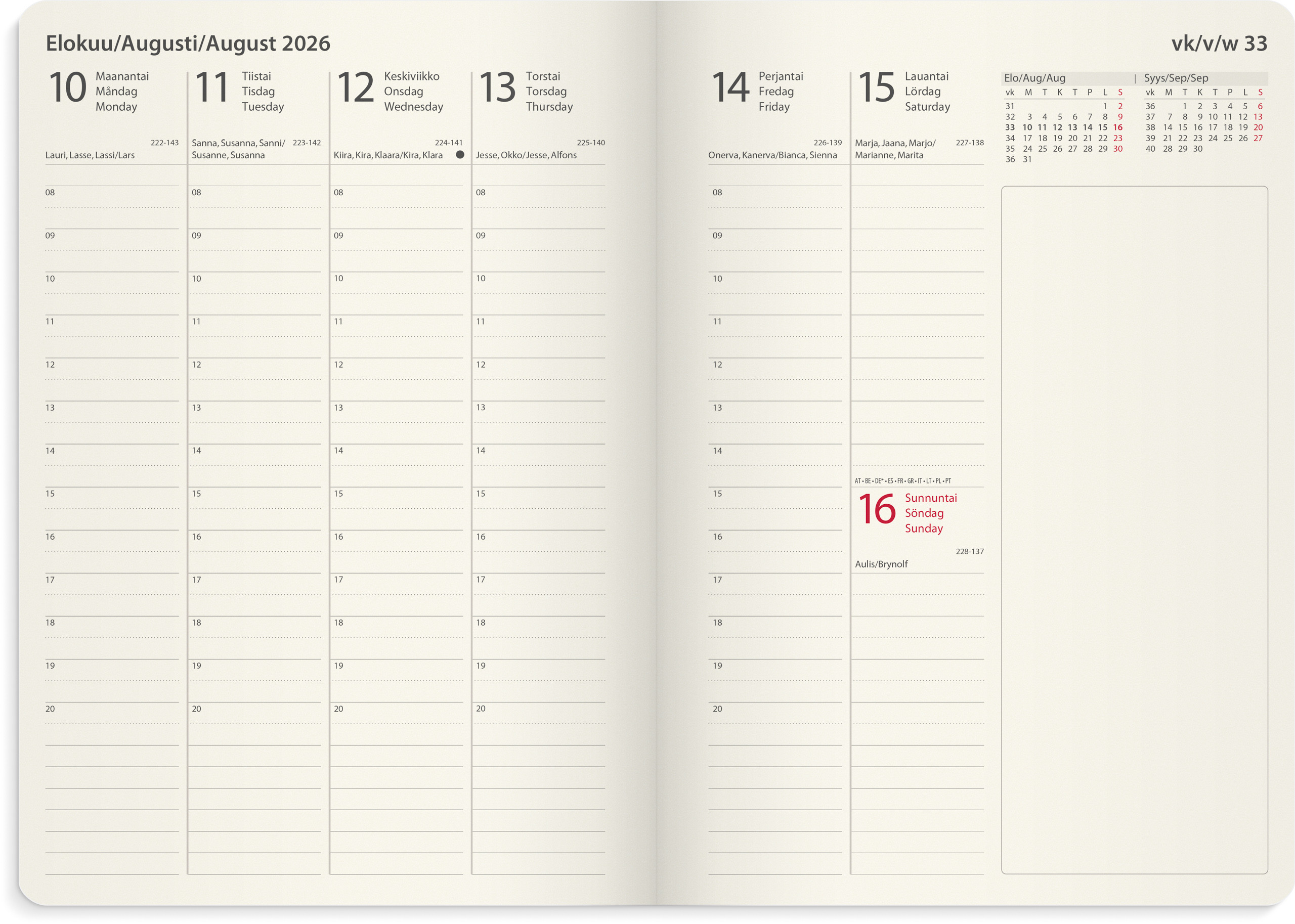 Kalenteri 2026 Business Forma Deluxe oranssi - Image 2