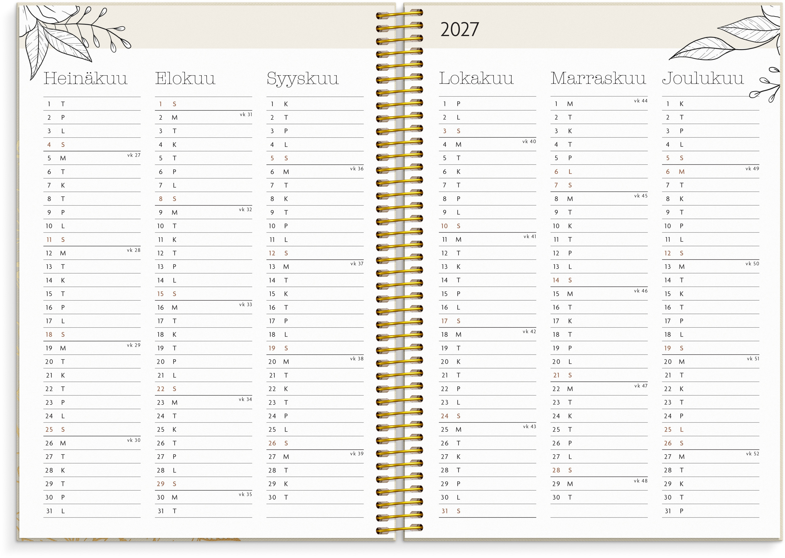 Kalenteri 2026 Life Planner Bloom - Image 2