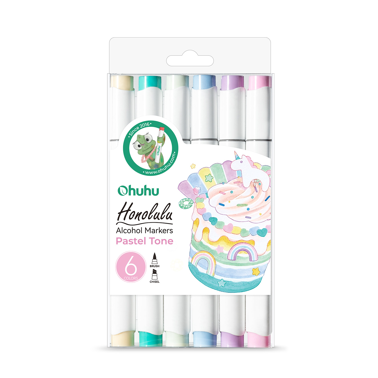 Ohuhu Honolulu tussilajitelma 6 kpl / pastellinsävyt
